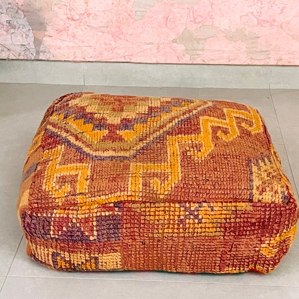 70%OFF** Moroccan Kilim Pouf Floor Pouf Vintage Moroccan Ottoman  Square Pouf, Yoga Meditation Cushion, Outdoor Kilim Pillows.