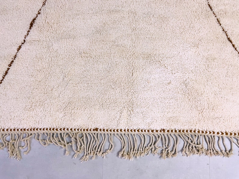 Beige Moroccan Custom rug - Moroccan Woolen carpet - New rug - Beni Ourain style - New Beni Ourain rug - Berber rug image 3