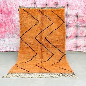 Beni ourain rug 5x8, Berber carpet, wool area rug, Handmade rug, Beni ouarain carpets, Oriental rug, Tribal rug, Teppich, Tapis berbere
