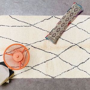 Beni ourain rug 5x8, Berber carpet, wool area rug, Handmade rug, Beni ouarain carpets, Oriental rug, Tribal rug, Teppich, Tapis berbere
