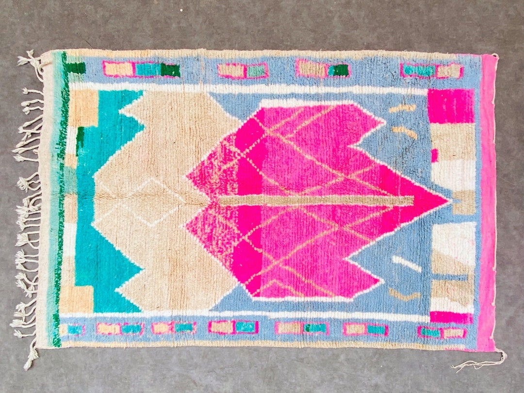 Fabulous Moroccan Rug 6x9 Authentic Moroccan Boujad Rug Berber Tribal