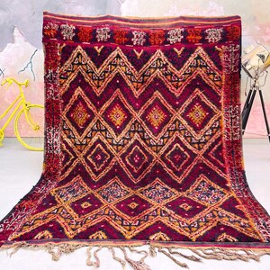 Vintage Beni Mguild Rug, Authentic Moroccan Rug, 6x8 FT
