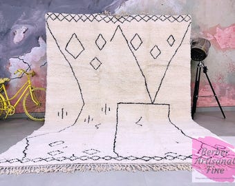 Beni Ourain Teppich, Marokkanischer Teppich, Berber Teppich, Wollteppich, Handgewebter Teppich, Beni Ourain Stil, Tapis Berbere