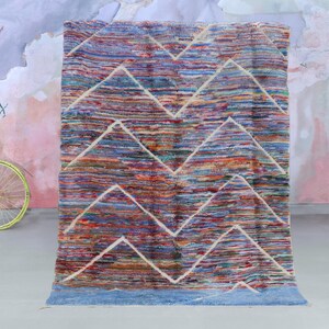 Beni Mrirt Rug, Rug 6x9 – Handmade Shaggy Berber Rug – Soft Wool – Fluffy rug Authentic Moroccan Berber Mrirt Wool rug