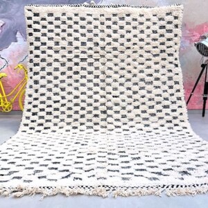 Beni Ourain Rug | Handmade Moroccan Area Rug | Custom Rugs | Boho Home Decor  |
