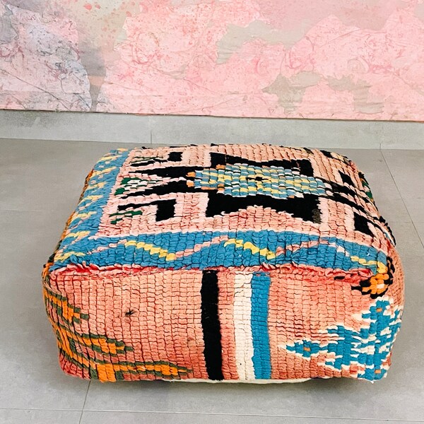 70%OFF** Moroccan Kilim Pouf Floor Pouf Vintage Moroccan Ottoman  Square Pouf, Yoga Meditation Cushion, Outdoor Purple Kilim Pillows