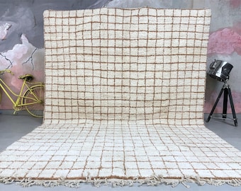 Moroccan rug ivory - Solid creamy rug - Plain cream rug - Wool berber rug - Beni ourain rug - Custom rug - Handmade rug - Moroccan area rug