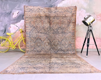 Moroccan vintage Morocco rug 6x11 FT - Old Boujad carpet.