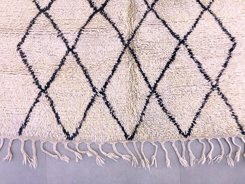 moroccan rug, Vintage Beni Ourain,	Moroccan Woolen Rug, Beniourain Carpet,	Berber Carpet, Oriental rug, Tribal Rug, All Wool Rug, Moroccan Vintage, Custom rug,	antique decor, Moroccan decor, moroccan rug 5x9,