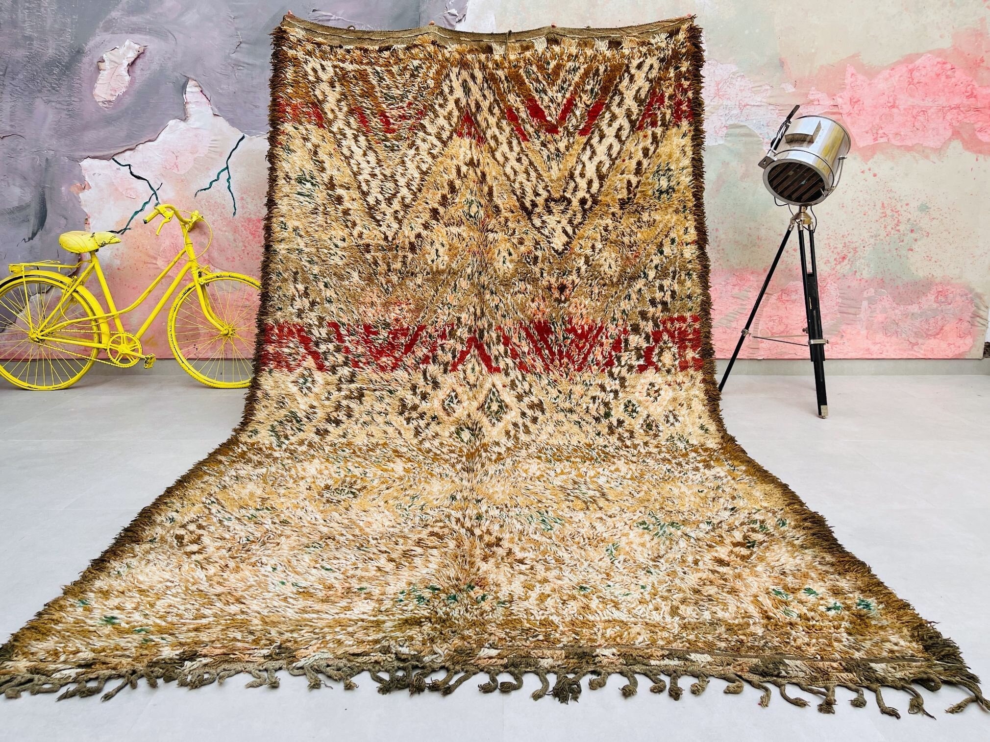ヴィンテージ　ブジャドラグ Vintage boujad Rug – Zarabiya