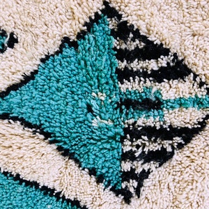 Alfombra marroquí anudada a mano alfombra Beni ourain alfombra bereber de lana alfombra personalizada alfombra hecha a mano lana de cordero genuina imagen 4