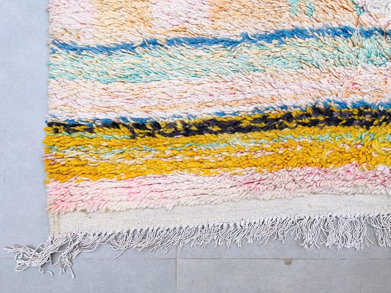 Moroccan Beni Ourain Wool Carpet, Area Rug, Rugs for Bedroom, Custom