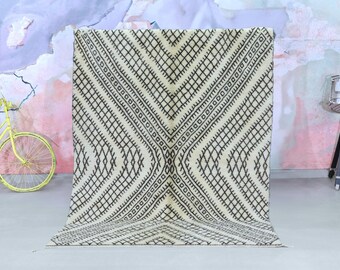 Custom Beni Ourain Moroccan Rug – Handwoven Wool Geometric Pattern - Handmade rug - Beni ourain rug - Moroccan rug
