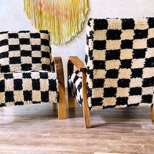 2 Vibrant Mid-Century Modern Lounge Chairs with Vintage Accent for Various Home Decor Styles