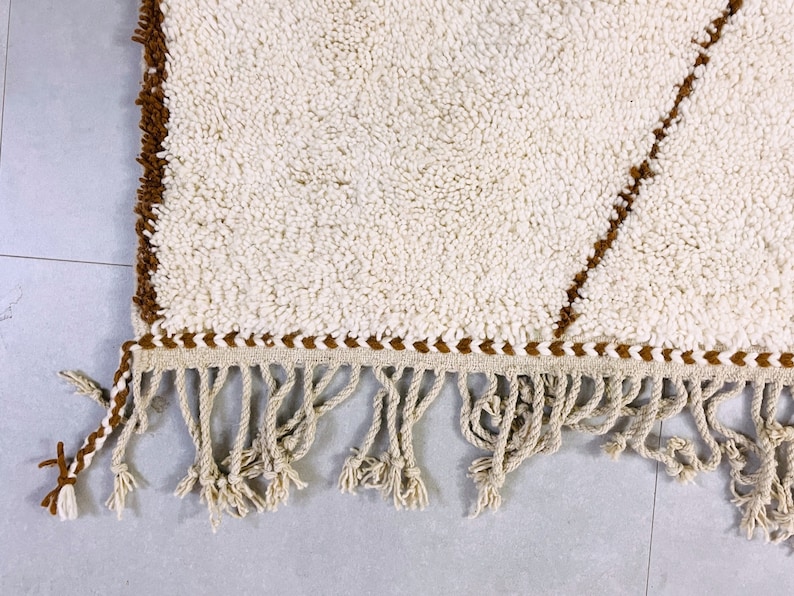 Beige Moroccan Custom rug - Moroccan Woolen carpet - New rug - Beni Ourain style - New Beni Ourain rug - Berber rug image 6