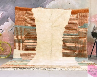 ERSTAUNLICHER Mrirt-teppich, Bester Marokkanischer Teppich Für Ihr Wohnzimmer, Handgefertigt Aus Weißer Schafwolle, Flächenteppich