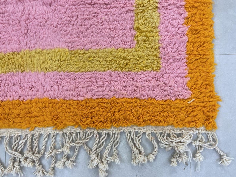 Luxury shag Moroccan carpet, designed for softness and warmth.