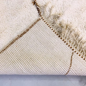 Beige Moroccan Custom rug - Moroccan Woolen carpet - New rug - Beni Ourain style - New Beni Ourain rug - Berber rug image 10