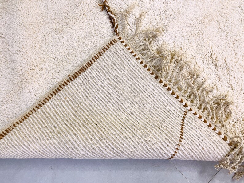 Beige Moroccan Custom rug - Moroccan Woolen carpet - New rug - Beni Ourain style - New Beni Ourain rug - Berber rug image 10
