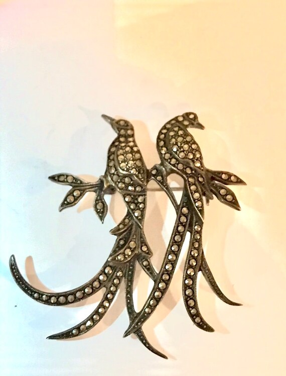 Vintage Australian Lega Marcasite Bird Of Paradise