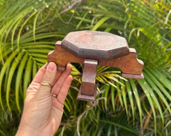 Vintage Wood Plant Pedestal