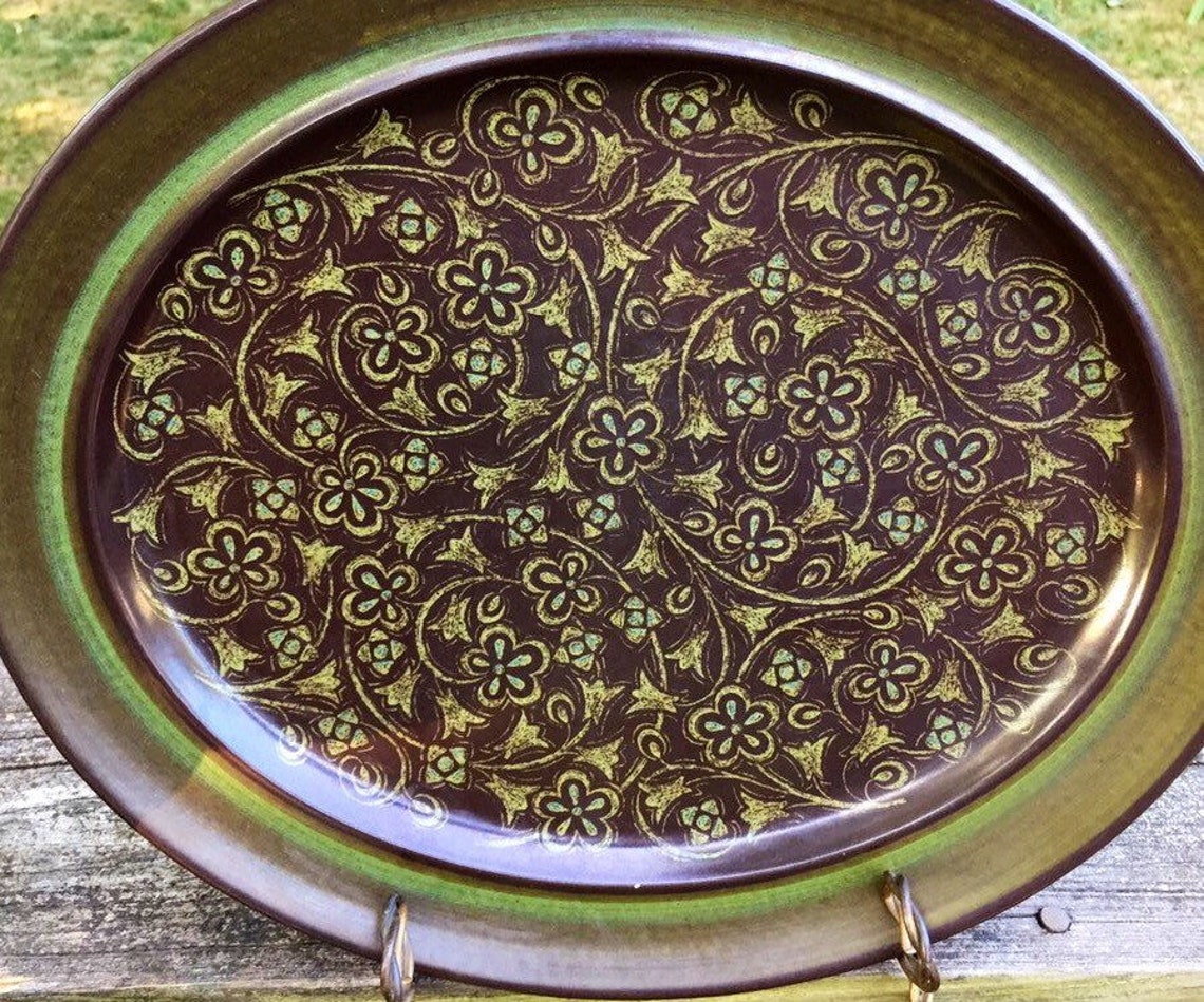 Mid century Franciscan earthenware Madeira pattern 4 piece Etsy