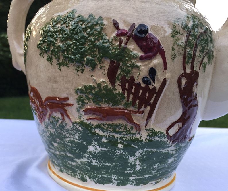 English pottery. hunt tea pot Antique T.G Green /& co Church Gresley Old Canterbury