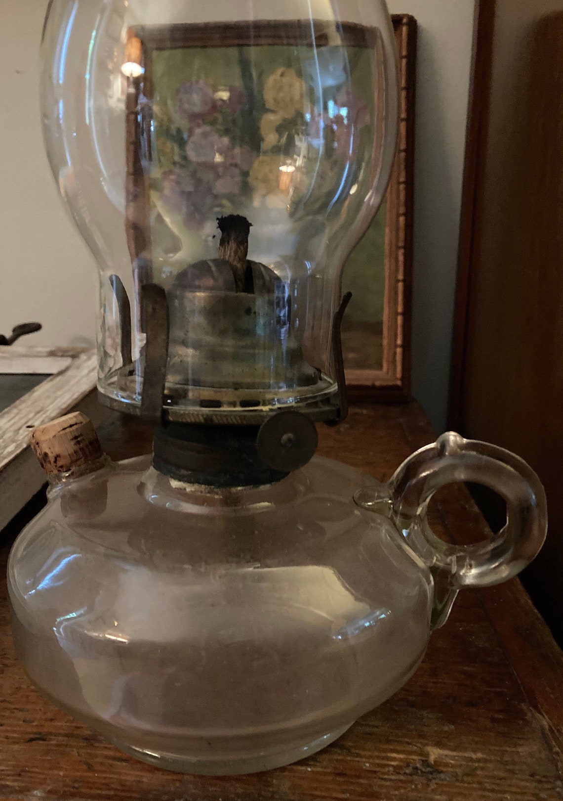 Antique 1920s Authentic Oil Lamp Queen Mary Brass Burner Etsy