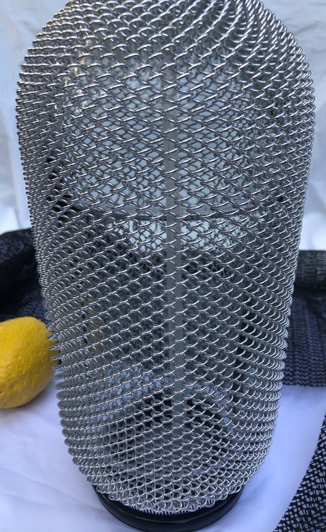 Mid Century Clear Glass Metal Mesh Seltzer Bottle Soda Etsy