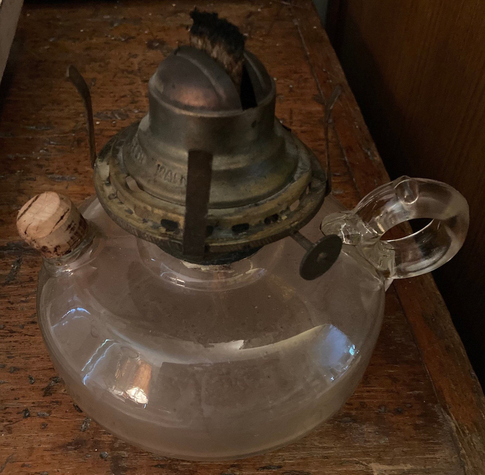 Antique 1920s Authentic Oil Lamp Queen Mary Brass Burner Etsy