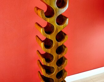 Solid Acacia Wood Wine Rack Elegant Storage Solution for Wine Enthusiasts