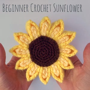 Schema all'uncinetto per girasole • Uncinetto per principianti • PDF all'uncinetto • Decorazione da parete a forma di girasole • Quilling all'uncinetto • Decorazione da parete • Decorazione da parete a forma di girasole