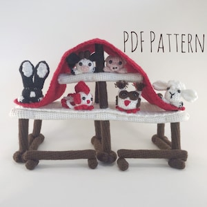 Crochet Farm Animals & Barn Toy Set Pattern (PDF)