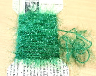 Shiny Green Eyelash Fibre  - 5 yards - bright green