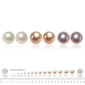 Freshwater Pearl Pairs: Round White, Pink, Purple - 5-10mm