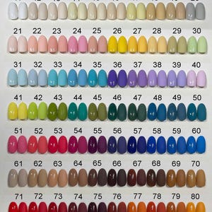 Hand-painted Solid Color Press on Nails - Choose Your Color - Gloss or Matte - Reusable Fingernails - Fake Nails - Glue On Nails