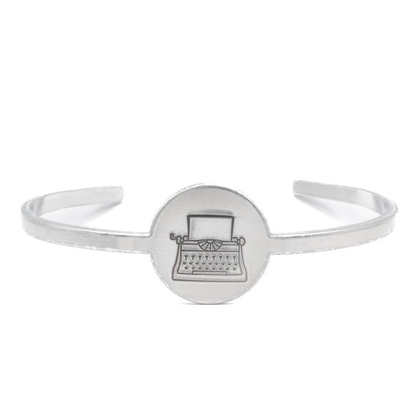 Bracelet machine à écrire, Bijoux machine à écrire, Cadeaux livresques pour femme, Cadeaux pour femme écrivain, Bijoux d'auteur, Bijoux minimalistes pour femme