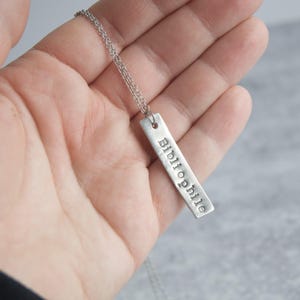 Bibliophile Necklace, Librarian Gifts Women, Library Necklace, Bookish Gifts for Women, Hand Stamped Necklace, Bookish Jewelry