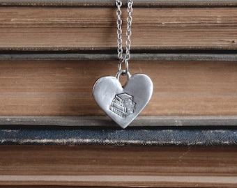 Book Necklace Charm, Librarian Necklace, Dark Academia Jewelry, Bookish Gifts for Women, Bookish Jewelry, Gifts for Book Lovers Women