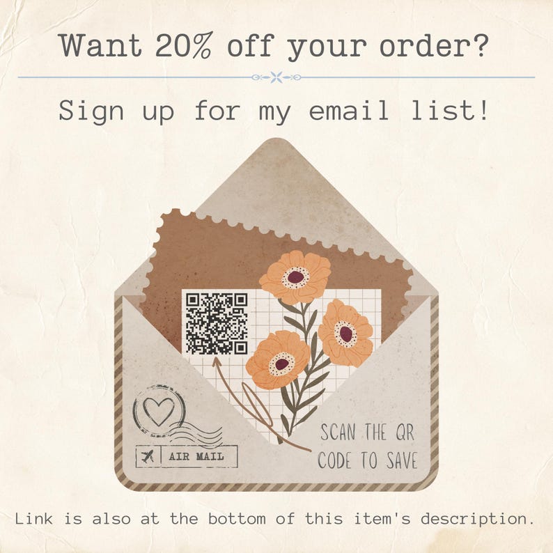 a mail envelope with a bunch of flowers inside of it