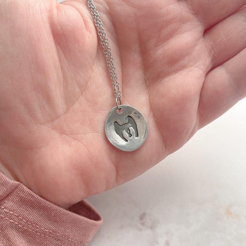 Mothman Necklace for Women, Mothman Jewelry for Him, Cryptid Jewelry for Her, Mothman Gift, Spooky Gifts for Her, Bookish Gifts for Women image 1