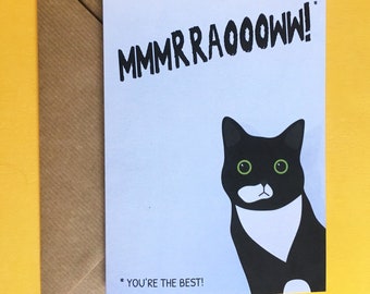 You’re the Best! / Cute Shouty Cat / Greetings Card