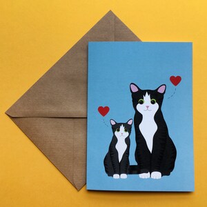 Love Cats / cute greetings card/ perfect Mother’s Day card for cat lovers / digital illustration