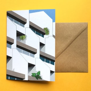 Whittington Estate  / Greetings Card / Notecard / London Architecture / Brutalist Print / Digital Illustration