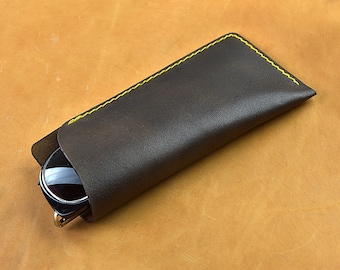 Personalized Leather Glasses Case: Handmade Spectacle & Sunglasses Holder