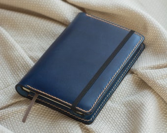 Handmade Leather Pocket Notebook Cover for Moleskine size 3.5"x5.5" Cahier/Volant
