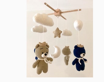 teddy bear cot mobile