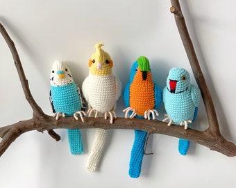 Crochet parrot, Handmade parrot, Stuffed animals, Amigurumi, Crochet bird, Birthday gift for parrot lovers, Christmas