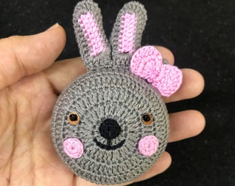 Crochet rabbit tape measures, pure handmade, little gift for home and living