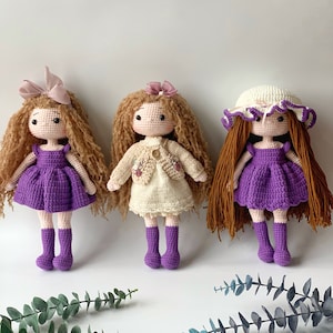 Handmade plush doll, crochet princess, baby girl princess doll, Christmas gift for kid ,ornaments , birthday gift for Princess lover